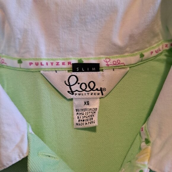 Lilly Pulitzer women's White Label light green polo shirt size XS slim fit - Picture 3 of 5